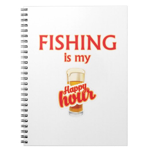 Angeln ist meine glückliche Stunde Notizblock (Vorderseite)