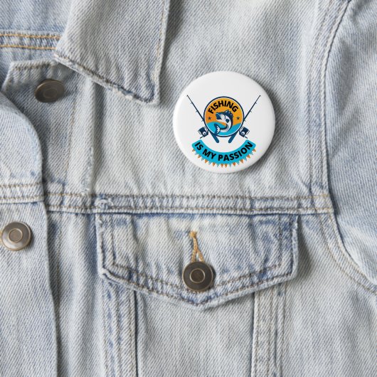Angeln ist meine Leidenschaft, lasse fischen T - S Button (Beispiel)
