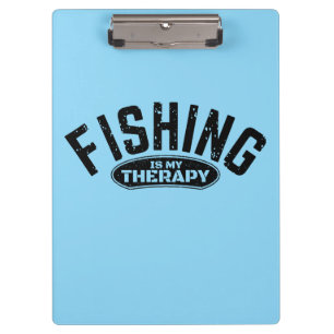 Angeln ist meine Therapie Angler lustige Geschenki Klemmbrett