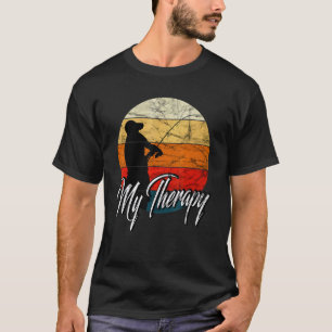 Angeln ist meine Therapie Lustig Vintage Retro Ang T-Shirt