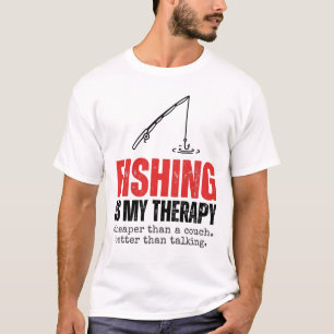 Angeln ist meine Therapie Lustiges Fischer-Geschen T-Shirt