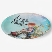 Angeln ist meine Therapie Pappteller (Schrägansicht)