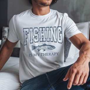 Angeln ist meine Therapie Shirt für Papa, Fisherma