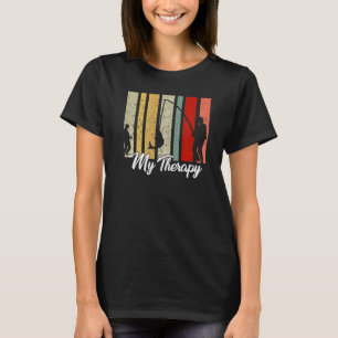 Angeln ist meine Therapie Vintages Retrofischen T-Shirt