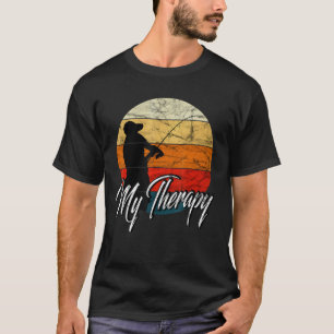 Angeln ist meine Therapie Vintages Retrofischen T-Shirt