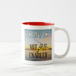 Angeln ist... Nicht künstliche Intelligenz aktivie Zweifarbige Tasse