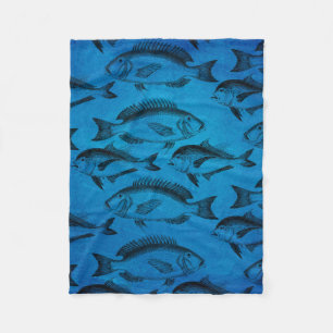 Angeln Lieben Fische Fischermanns Vintage Fleecedecke