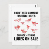 Angeln Lures Fischer Outdoor Funny Joke Sq Postkarte (Vorne/Hinten)
