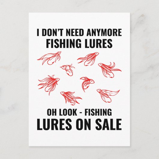Angeln Lures Fischer Outdoor Funny Joke Sq Postkarte (Vorderseite)