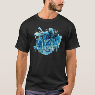 Angeln Lustig Geboren Zum Fischen Bass Fisch Fisch T-Shirt