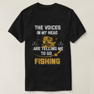 Angeln Lustiger Fischer Die Stimmen in meinem Kopf T-Shirt