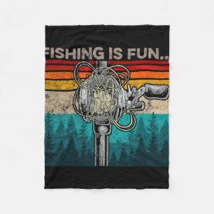 Angeln macht Spaß Humor Outdoor-Angeln B Pun Fisch Fleecedecke