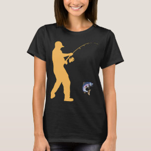 Angeln macht süchtig – Angler-Silhouette mit Forel T-Shirt