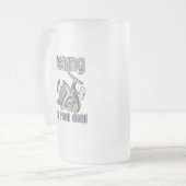 Angeln Mattglas Bierglas (Vorderseite Links)