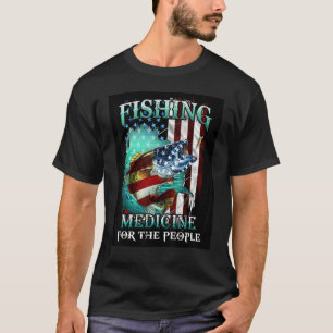 Angeln Medizin Für Die Menschen USA-Flagge Passend T-Shirt
