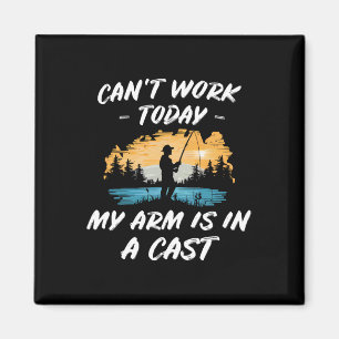 Angeln Mein Arm Ist In Einem Gips-Witz Outdoor-Ges Magnet