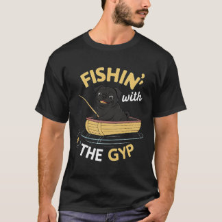 Angeln mit dem Gyp-Pug auf Booten T-Shirt