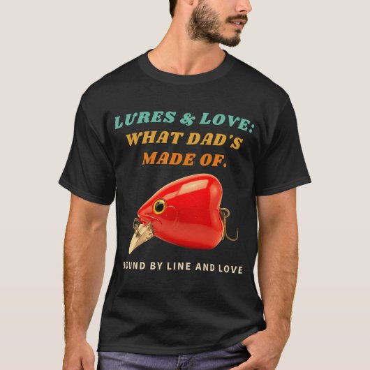 Angeln mit dem Vater. Liebe und Köder. T-Shirt (Vorderseite)