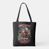 Angeln mit dem Weihnachtsmann Tasche (Rückseite)