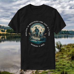 Angeln mit Namen Vater Sohn Vatertagsgeschenk T-Shirt