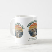 Angeln mit Papa Vintage, Retro-Design Kaffeetasse (Vorderseite Links)