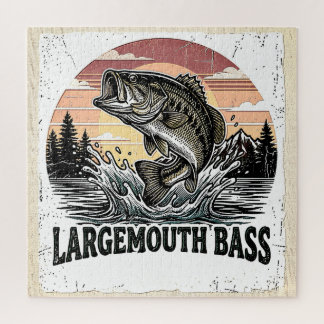 Angeln mit Vintage-Bass Puzzle