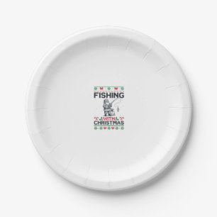 Angeln mit Weihnachten Santa Ferien Pappteller