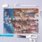 ANGELN MIT WEISSEN LILIEN SEIDENPAPIER (Handwerk)