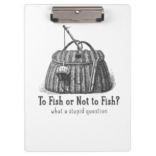 Angeln oder nicht dumm Frage Vintage-Tackle-Box Klemmbrett