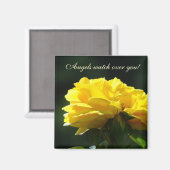 Angeln passen über dich auf! Magnet Gelbe Rose Blu (Vorderseite/Rückseite)