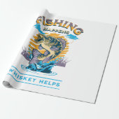 Angeln passiert. Whisky hilft! Geschenkpapier (Ungerollt)