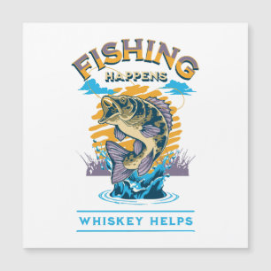 Angeln passiert. Whisky hilft! Magnetkarte