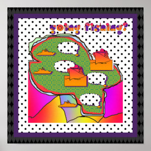 Angeln Polka Dots Poster