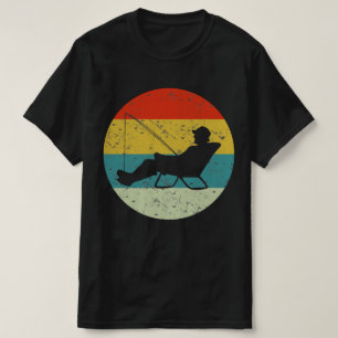 Angeln Retro Vintage Silhouette 70er T-Shirt