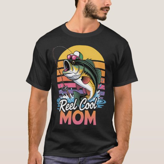 Angeln Rolle Coole Mutter Zitate Mutter T-Shirt (Vorderseite)