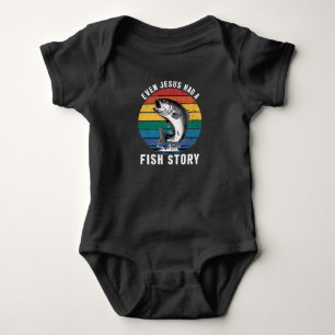 Angeln Selbst Jesus Hatte Eine Fischgeschichte Bas Baby Strampler