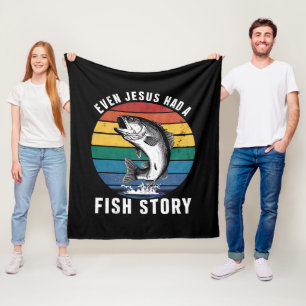 Angeln Selbst Jesus Hatte Eine Fischgeschichte Bas Fleecedecke
