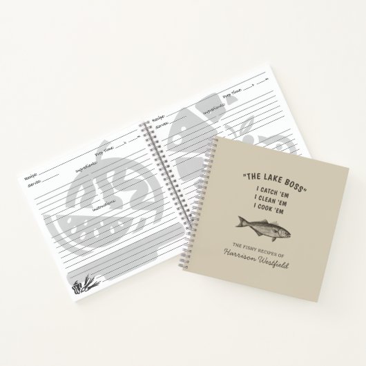 Angeln Spaß Personalisierte Fischrezepte Notizblock (Innenseite)