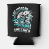 Angeln - Stange halten, Wurm wischen und Bauch Dosenkühler (Vorderseite)