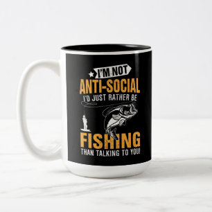 Angeln Thema Zweifarbige Tasse