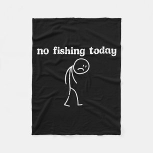 Angeln trauriger Stickman lustiger Angler Männer F Fleecedecke