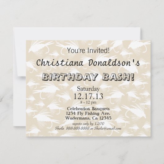 Angeln und Angeln Einladung (Rückseite)