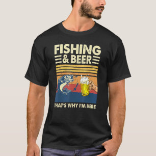 Angeln und Bier Vintage-Bier-Pyjamas für Männer Fr T-Shirt