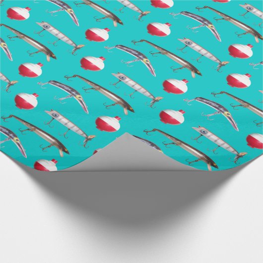 Angeln und Bobber Geschenkpapier (Ecke)