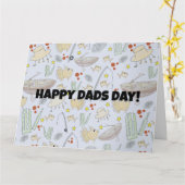 Angeln und Cricket für den Vatertag Karte (Gelbe Blume)