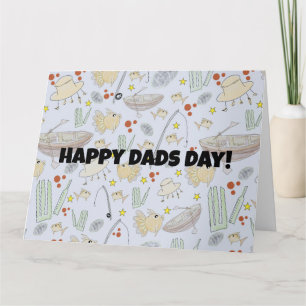 Angeln und Cricket zum Vatertag Karte