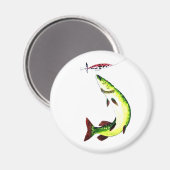 Angeln und Fliegenfischen Magnet (Vorderseite/Rückseite)