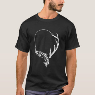 Angeln und Geweihjäger Elchhirsch Jagd Lo T-Shirt