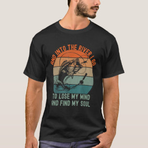 Angeln und in den Fluss gehe ich zu verlieren, wen T-Shirt