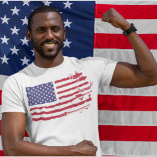 Angeln und Jagen Amerikanische Flagge Patriotisch T-Shirt